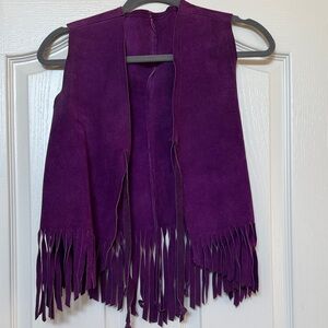 Vintage 70’s Purple Fringe Vest